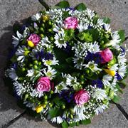 Mixed bloom wreath 